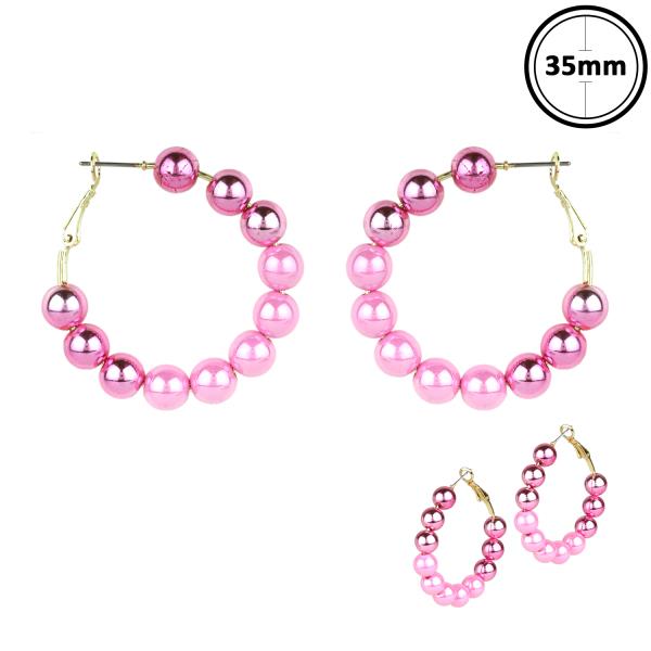CCB ABCOATING HOOP PINCATCH EARRING