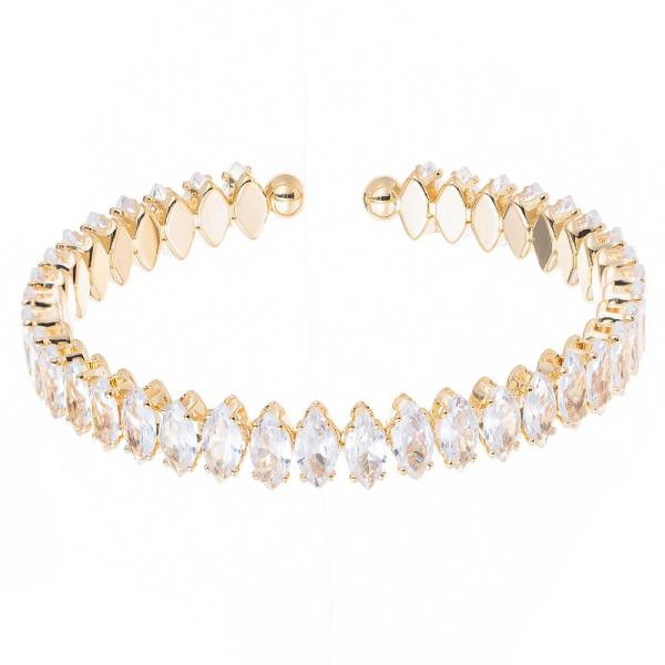 CZ MARQUISE MEMORY WIRE CUFF