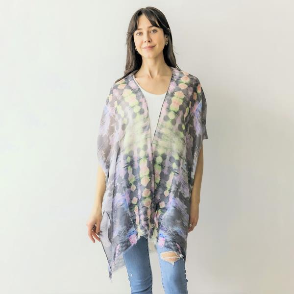 IMPRESSIONIST ABSTRACT PRINT KIMONO