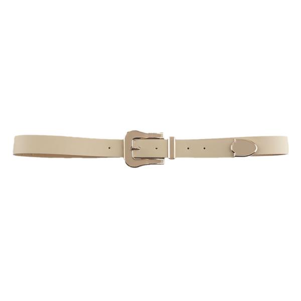 COLOR BUCKLE SKINNY BELT