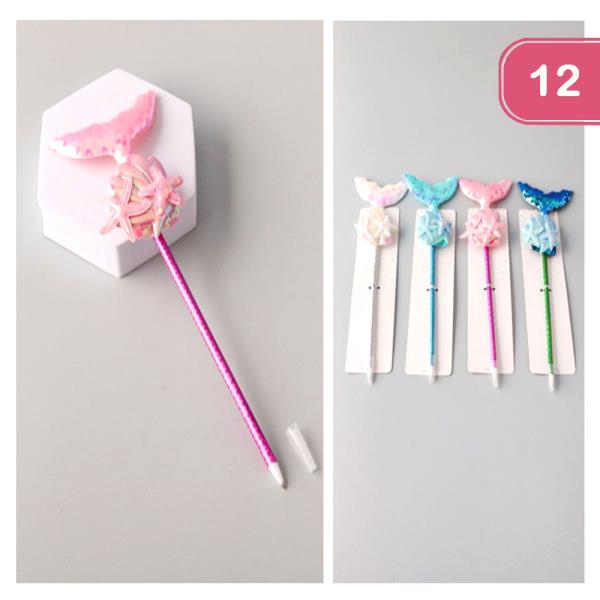SEQUIN MERMAID TAIL PEN ( 12 UNITS)
