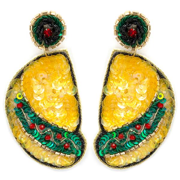 SEQUIN TACO EARRING