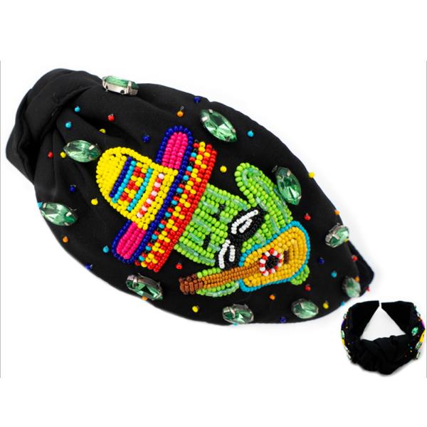 SEED BEAD CINCO CACTUS HEADBAND