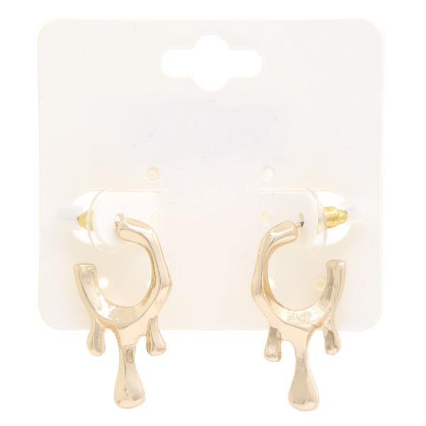 OPEN HOOP DROP METAL EARRING