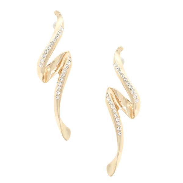 WAVY METAL BAR EARRING