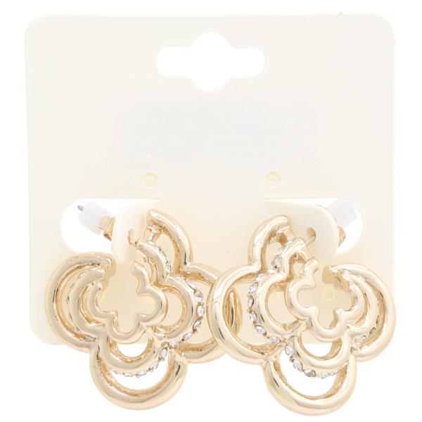 TRIPLE CLOVER METAL EARRING