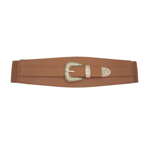 SUN FLORA EMBOSSED STRAP FRONT ELASTIC BELT
