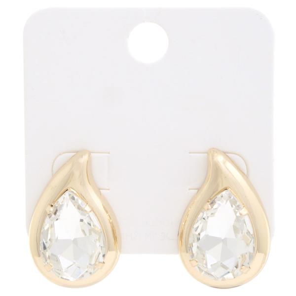 TEARDROP RHINESTONE EARRING