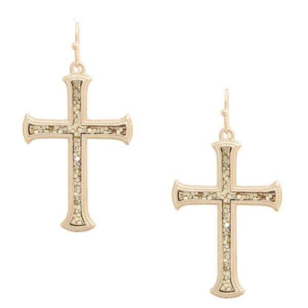 CROSS METAL EARRING