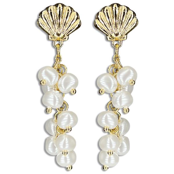 PEARL SEASHELL DANGLE EARRING