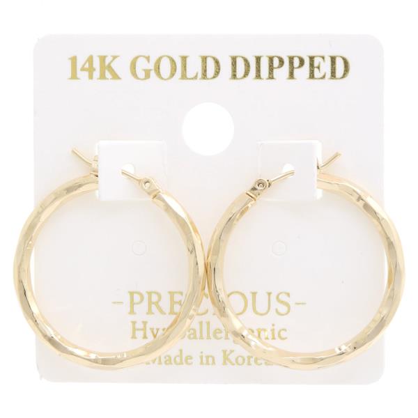 14K GOLD DIPPED OPEN CIRCLE HYPOALLERGENIC EARRING