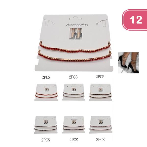 RHINESTONE ANKLET (12 UNITS)
