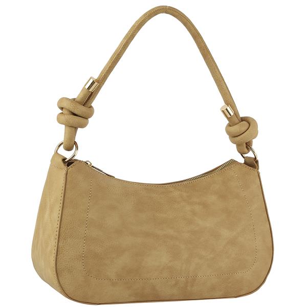 SMOOTH KNOT ZIPPER SHOULDER BAG