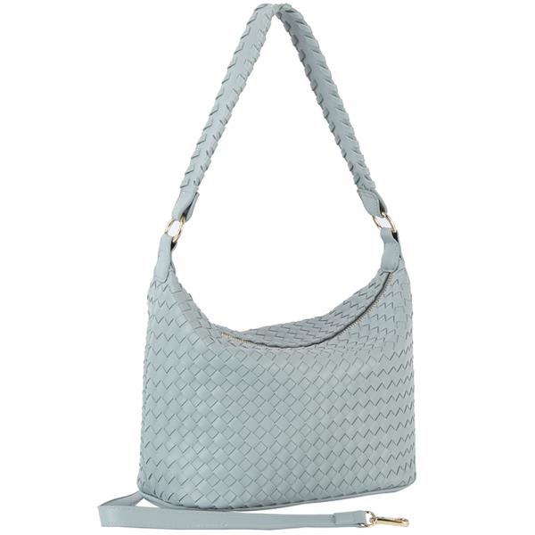 FASHION QUILT DESIGN SHOULDER ZIPPER BAG