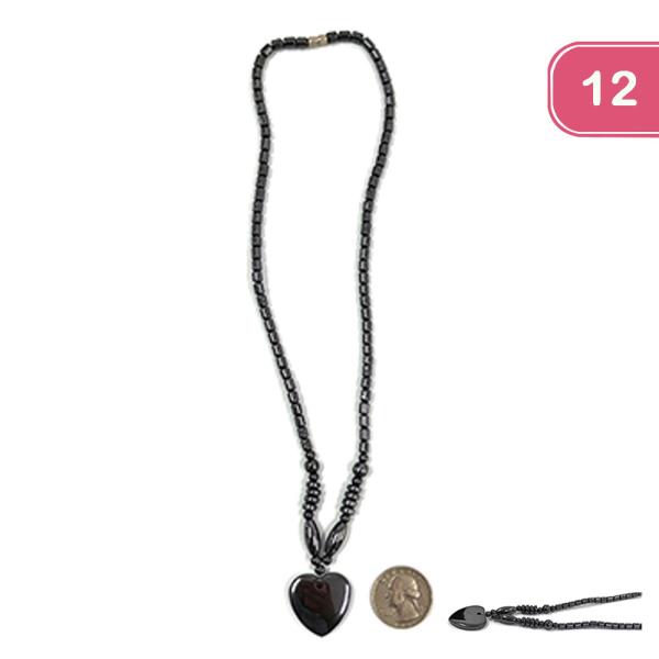 HEART PENDANT NECKLACE (12 UNITS)