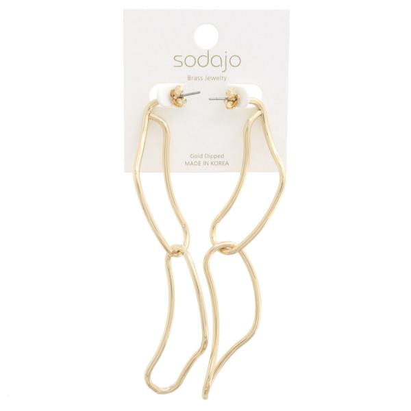 SODAJO METAL GOLD DIPPED EARRING