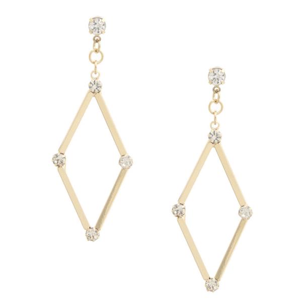 SODAJO GEOMETRIC SHAPE GOLD DIPPED EARRING