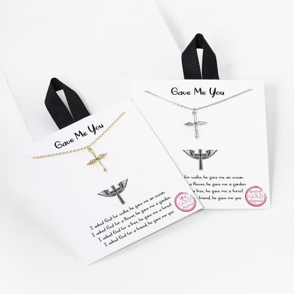 18K GOLD RHODIUM DIPPED GAVE ME YOU NECKLACE