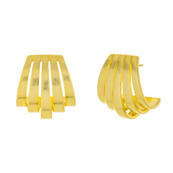 BRASS VINTAGE GOLD PLATED 25MM EARRING