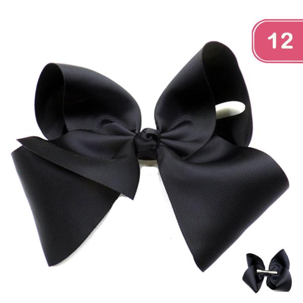 RIBBON HAIR BOW (12 UNITS)