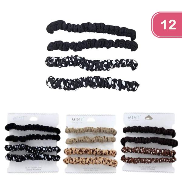 4 PAIR HAIR TIES (12 UNITS)