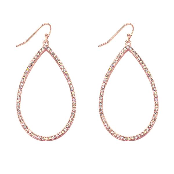 RHINESTONE TEARDROP DANGLE EARRING