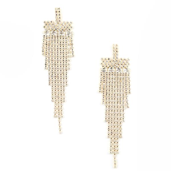 RHINESTONE FRINGE EARRING