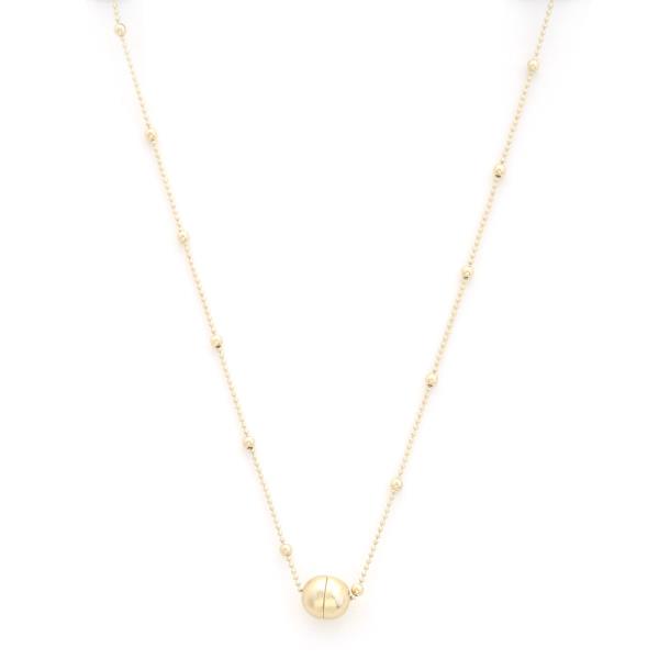 SODAJO MAGNETIC BEAD GOLD DIPPED NECKLACE