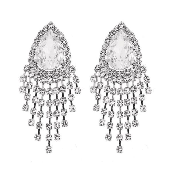 TEARDROP RHINESTONE EARRING