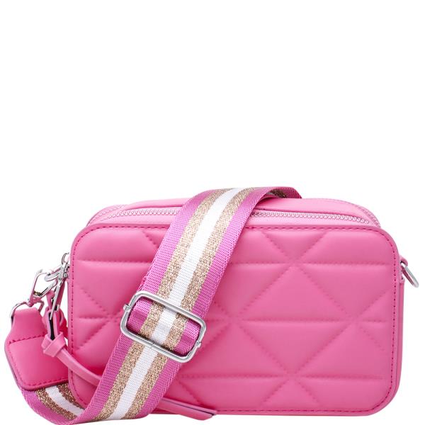 STYLISH CUSHION QUILT ZIPPER CROSSBODY BAG