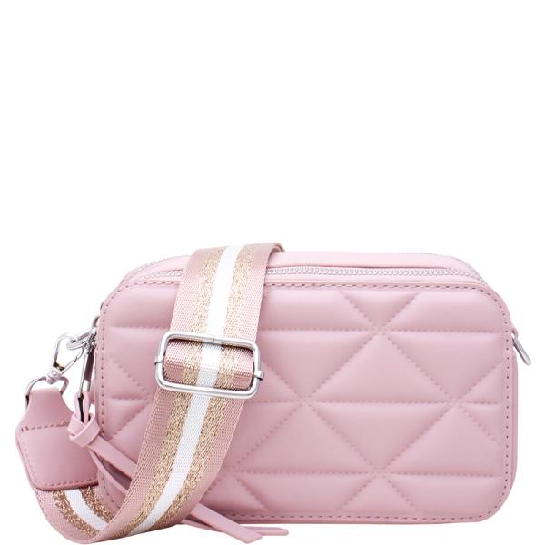 STYLISH CUSHION QUILT ZIPPER CROSSBODY BAG