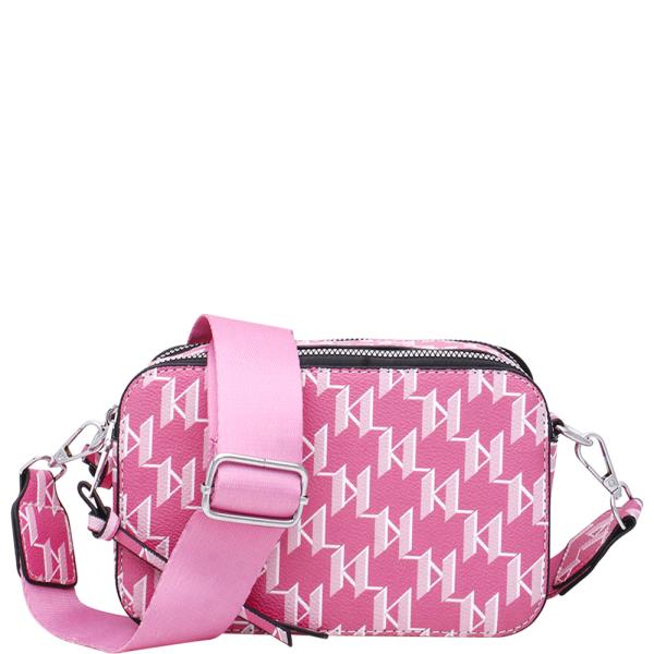 PRINT DESIGN ZIPPER CROSSBODY BAG