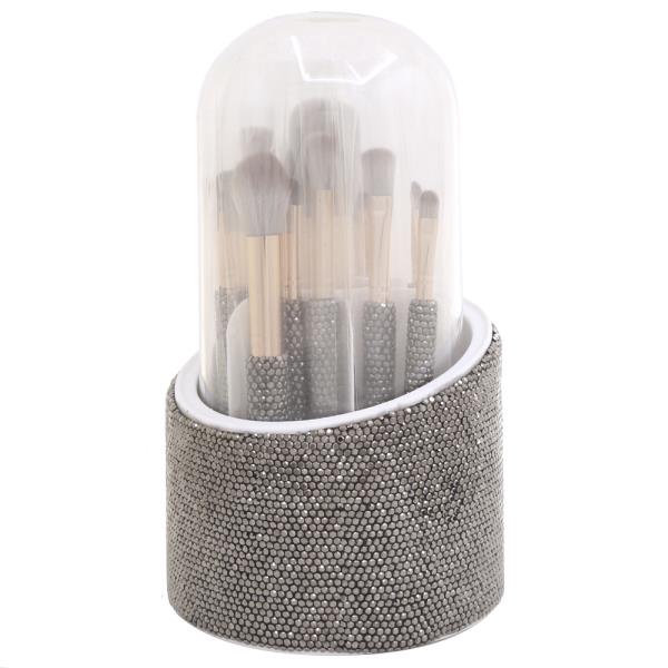 FULL RHINESTONE MAKEUP BRUSH WITH CASE SET