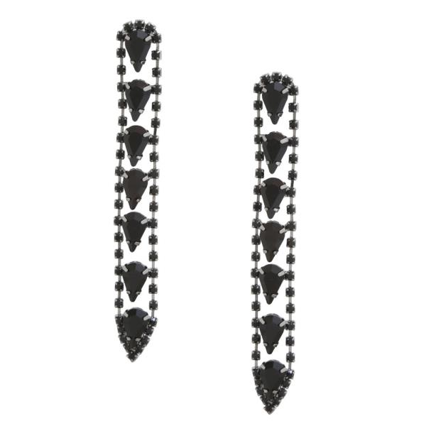 CRYSTAL GEMSTONE PARTY DANGLE EARRING