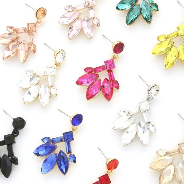 CRYSTAL GEMSTONE PARTY DANGLE EARRING