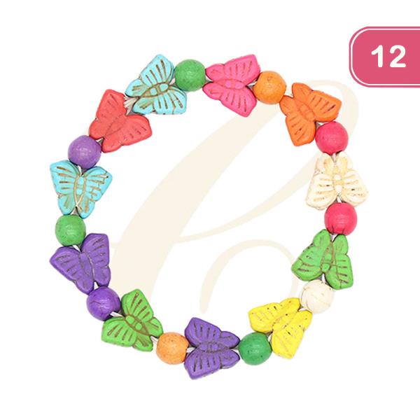 BUTTERFLY STRETCH BRACELET (12 UNITS)