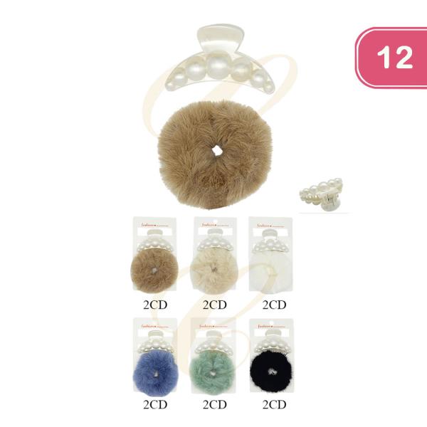 HAIR CLIP / SCRUNCHIE SET (12 UNITS)