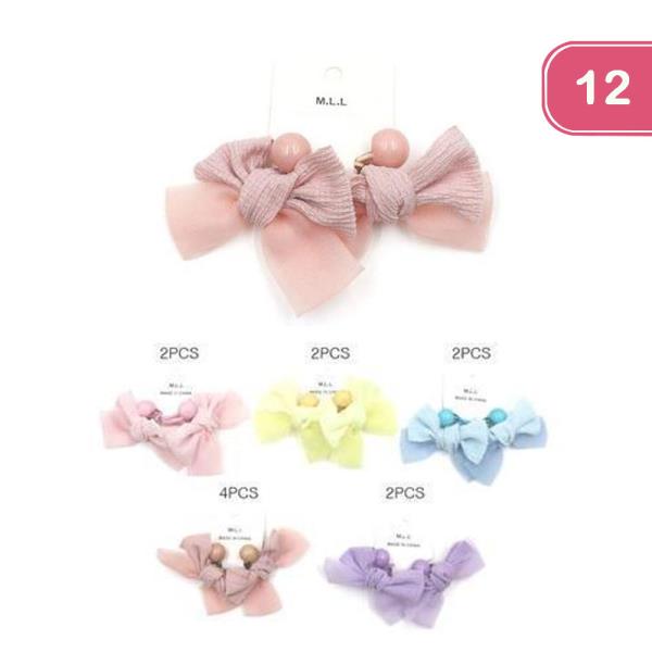 BOW HAIR TIE (12 UNITS)