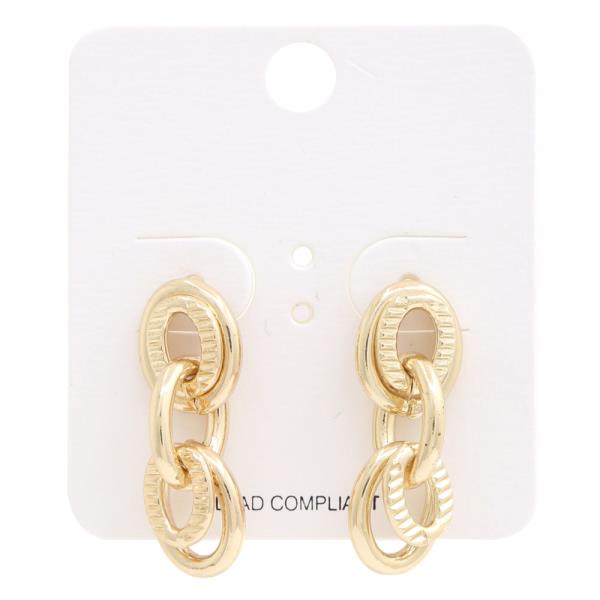 OVAL LINK METAL EARRING