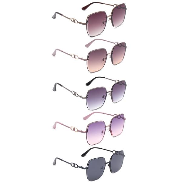 CHIC DESIGN ROUND SQUARE SUNGLASSES 1DZ