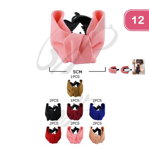 BOW CLAW HAIR CLIP (12 UNITS)