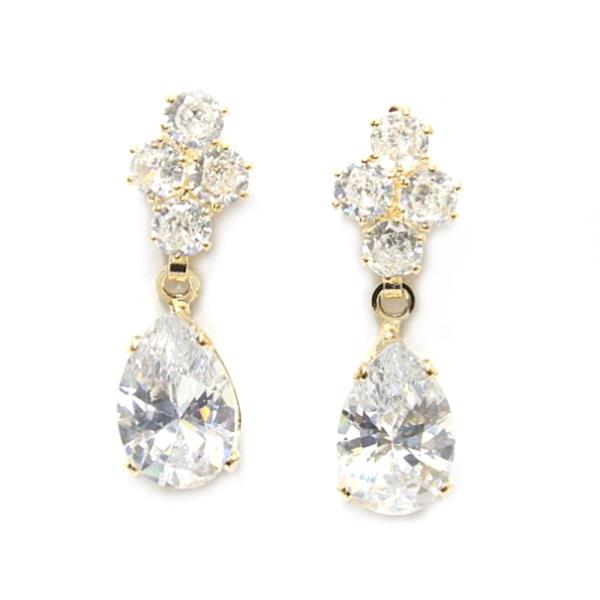 RHINESTONE & CRYSTAL STONE DANGLE EARRING