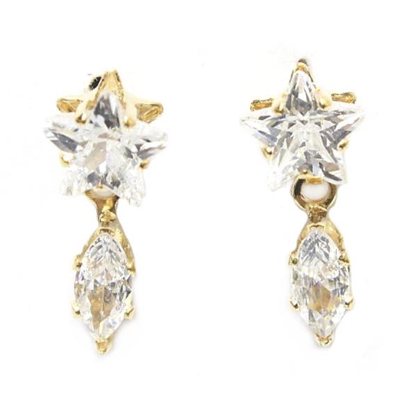 RHINESTONE & CRYSTAL STONE DANGLE EARRING