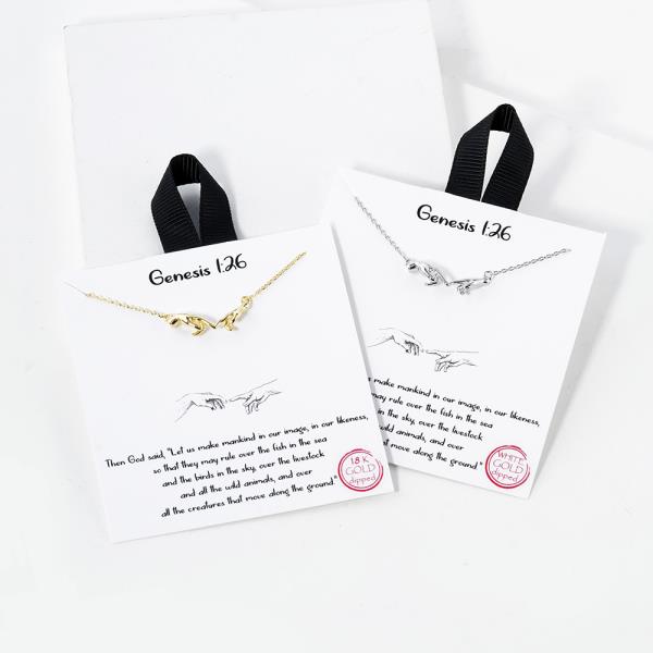 18K GOLD RHODIUM DIPPED GENESIS 1:26 NECKLACE