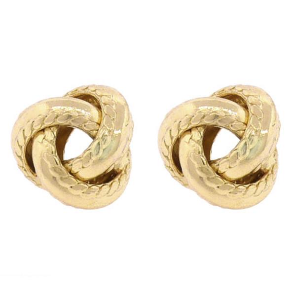 METAL KNOT POST EARRING