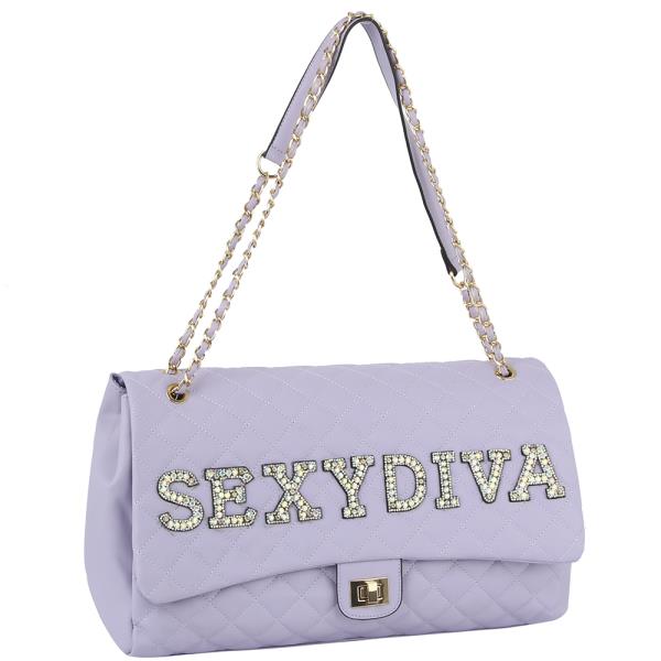 QUILT SEXY DIVA HANDLE SHOULDER CROSSBODY BAG