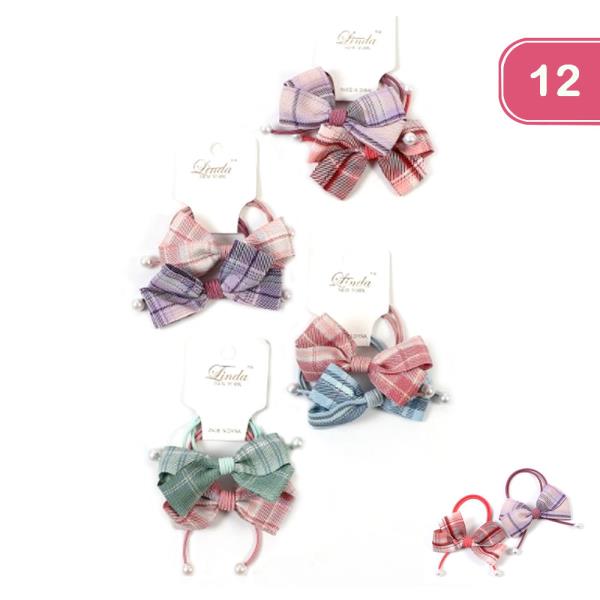BOW HAIR TIE (12 UNITS)