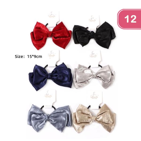 SILK BOW HAIR TIE (12 UNITS)