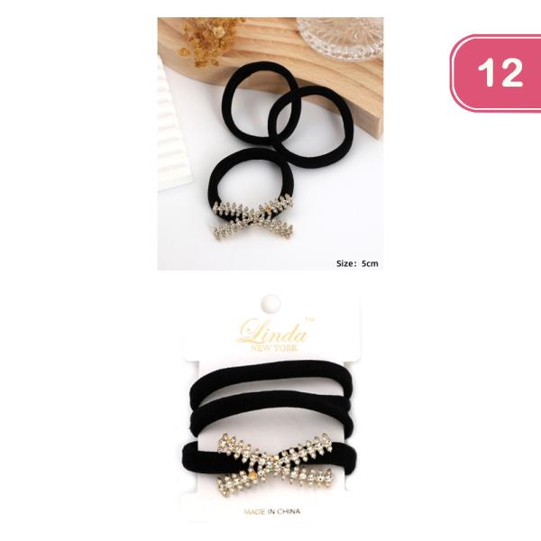 RHINESTONE HAIR TIE (12 UNITS)