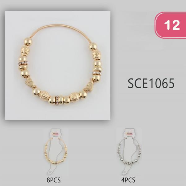 HEART BEADED ANKLET (12 UNITS)